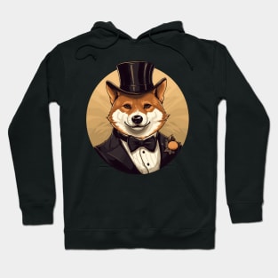 Shiba Inu with Top Hat Hoodie